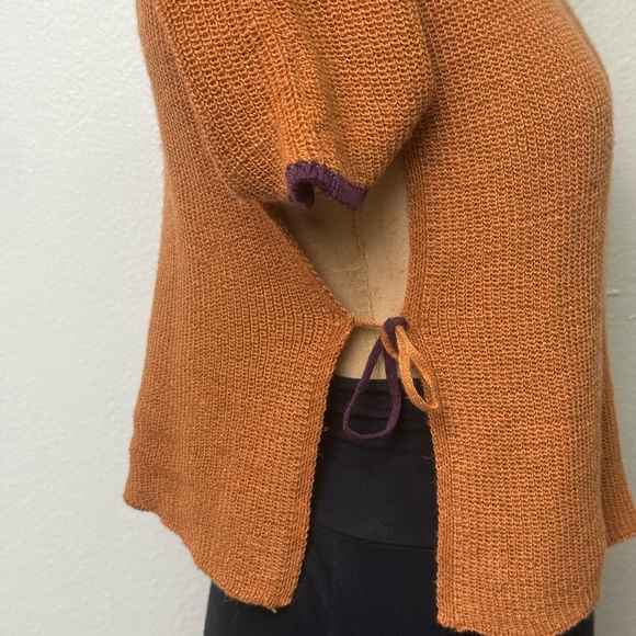 Zara Orange and Purple Crew Neck Sweater - Picture 5 of 9